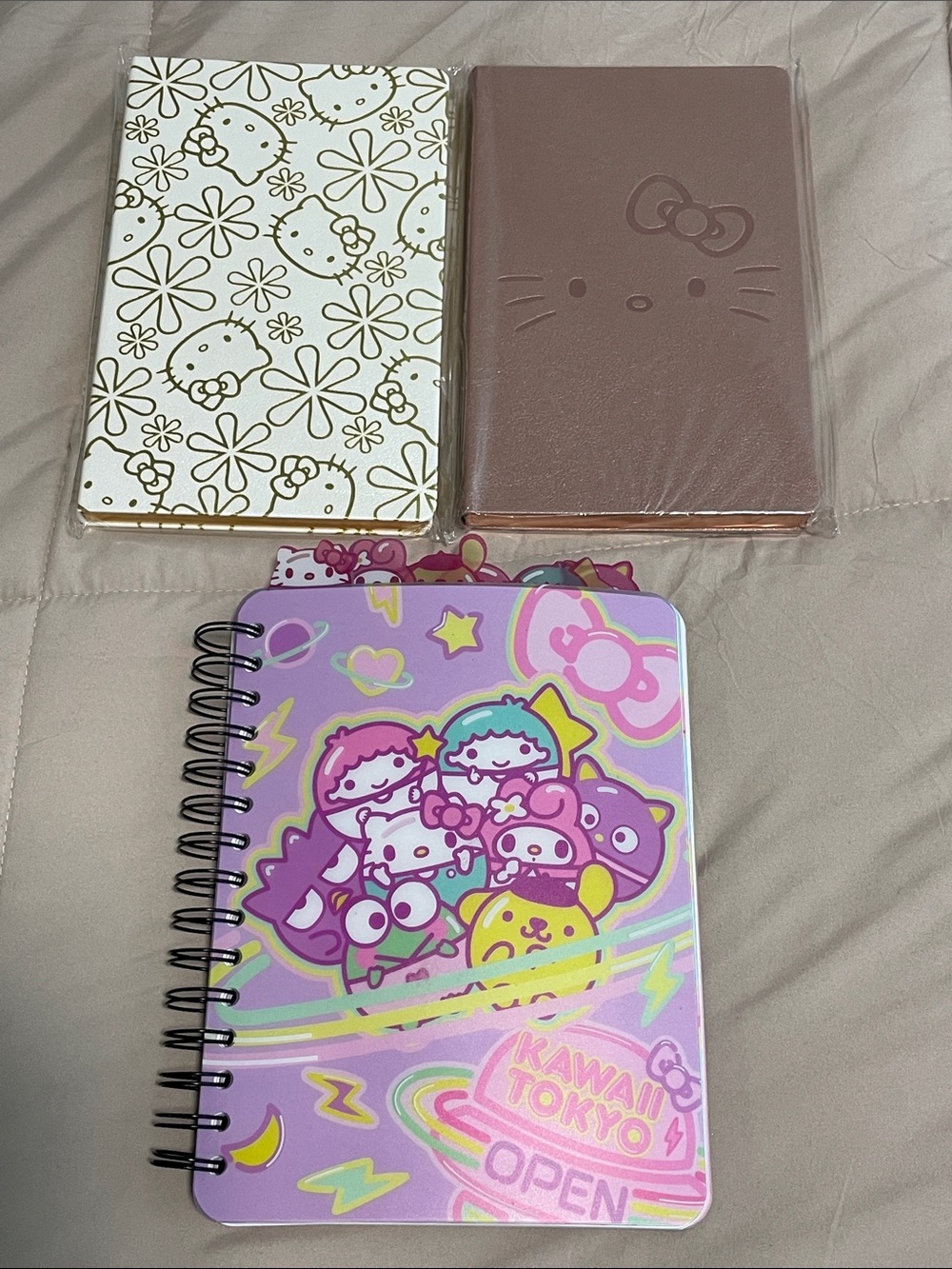 Kawaii Tokyo Spiral Notebook + Two Hello Kitty Notebooks NWT